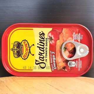 SEA CROWN - hộp DẸT ĐỎ 125g - CÁ TRÍCH SỐT CÀ / Sardines in tomato sauce (HALAL)