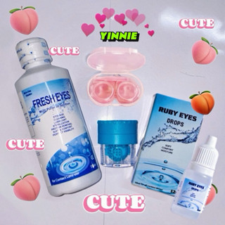 YINNIE [COMBO TIẾT KIỆM] 5C NƯỚC NGÂM Lens + NHỎ MẮT Lens  + KHAY Lens 6 cặp + CỐC RỬA LENS FRESH CẤP ẨM TỐI ƯU
