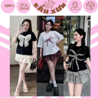 SÉT CHÂN VÁY KÈM ÁO CHẤT COTTON SIÊU XINH CHO MẸ BẦU M337- SÉT BỘ VÁY BẦU XINH XẮN DỄ THƯƠNG