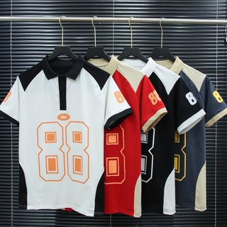 Áo thun Thể thao cổ bẻ số 88 Áo phông Bóng rổ Unisex dáng rộng dễ phối đồ.