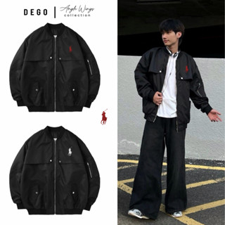 Áo Khoác Bomber RALPH LAUREN   2 Lớp Cao Cấp,Áo Bomber Thêu Ngựa Siêu Ấm  DEGO B3