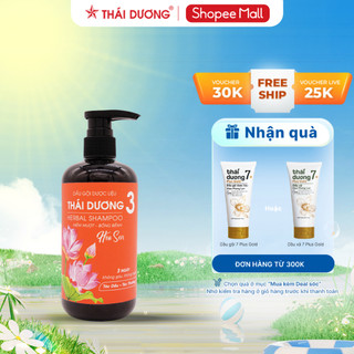 Dầu gội dược liệu Thái Dương 3 hương Hoa Sen chai 500ml - Sao Thái Dương
