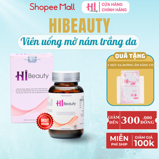 Viên uống trắng da Hi Beauty - Dưỡng trắng da, mờ thâm nám, phục hồi da ( Hộp 30 viên)