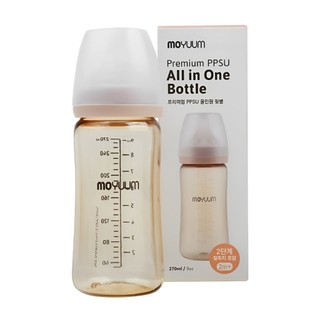 Bình sữa moyuum trơn không họa tiết - nhựa ppsu an toàn size 170ml/270ml