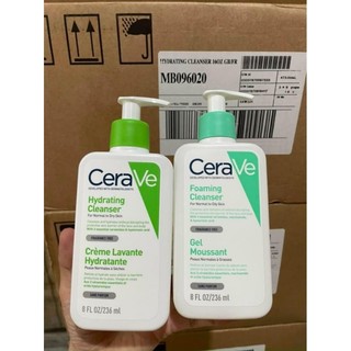 Sữa rửa mặt Cerave Foaming Facial Cleanser da dầu, da khô và da thường 236ml, 473ml