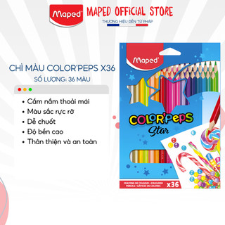 Chì màu maped - pháp 36 màu