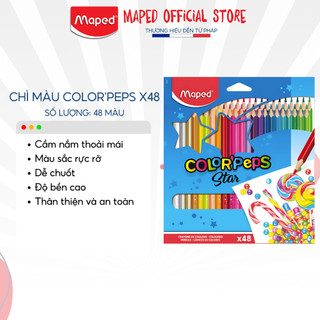 Chì màu Maped - Pháp 48 màu [Chính hãng]
