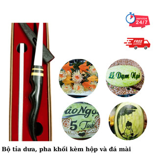 Dao tỉa hoa quả,dao tỉa thú kèm hộp và đá mài