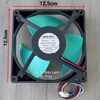 Quạt tủ lạnh mitsubishi- sharp 12v 4 dây cánh xanh - quạt tản nhiệt misubishi sharp
