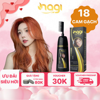 Dầu gội nhuộm tóc Nagi màu Cam Gạch DIRTY ORANGE 18 chiết xuất từ thiên nhiên chai 400ml