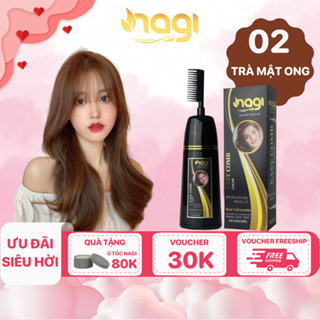 Dầu gội nhuộm tóc màu Nâu Mật Ong Nagi HONEY TAWNY 02 chiết xuất từ thiên nhiên chai 400ml