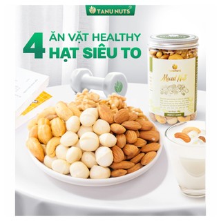 Hạt dinh dưỡng mix 4 TANU NUTS, hạt ngũ cốc dinh dưỡng cho bà bầu, ăn kiêng, giảm cân 350gr/500gr.