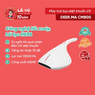 Máy Hút Bụi Diệt Khuẩn UV Deer.ma CM800, Lực Hút 13.000Pa, Lõi Lọc Hepa, Tia UV Khử Khuẩn