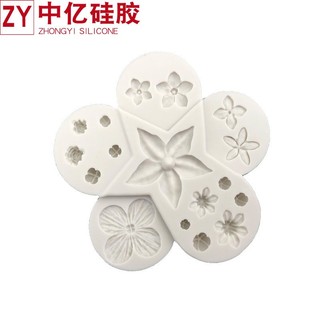 Khuôn silicon các mẫu nơ, hoa, vân gỗ v.v...