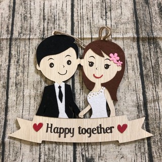 Bảng gỗ, tranh gỗ trang trí mẫu cô dâu chú rể tặng làm quà cưới ý nghĩa