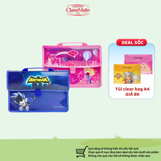 Cặp Học Thêm Cho Bé CLASSMATE, Cặp Siêu Nhân Công Chúa 2 Ngăn Bằng Nhựa PP An Toàn CL-SB302