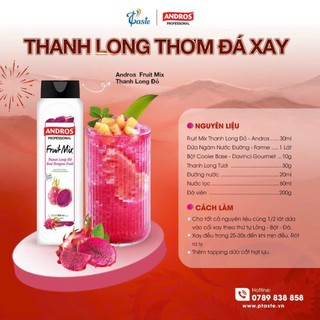 Andros Fruit Mix Thanh Long Đỏ 820ml