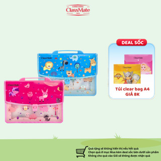 Cặp Cho Bé Đi Học Thêm CLASSMATE, Cặp Nhựa 2 Ngăn Có Quai Xách Hình Safari Dễ Thương, An Toàn CL-SB303