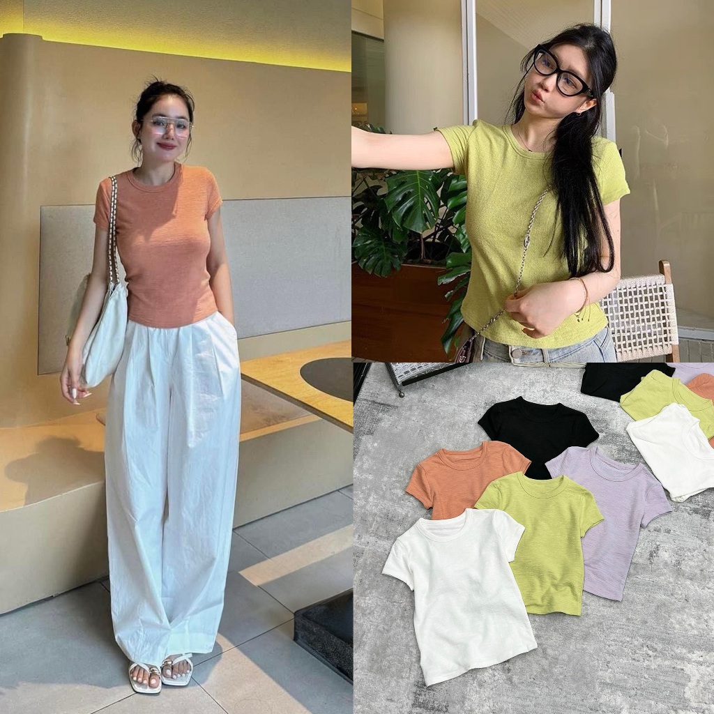 SALE LẺ SIZE Áo thun áo phông trơn cổ tròn nhiều màu WGWE QCCC AP325 8682 AP0325