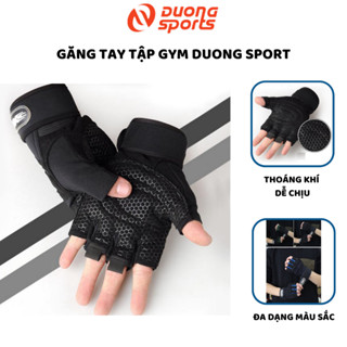Găng Tay Tập Gym DUONG SPORT, Phụ Kiện Tập Tạ Chuyên Nghiệp Hở Ngón Cao Cấp GT0010