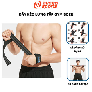 Dây Kéo Lưng Tập GYM Boer Lifting Straps Hỗ Trợ Tập Gym, Deadlift, Kéo Tạ, Lên Xà Dương Sport PK0024
