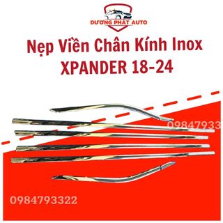 Nẹp viền chân kính, cong kính inox xe Xpander 2018- 2024 có chữ Z cao cấp