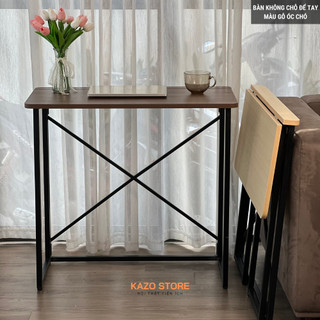 Bàn gấp gọn chân cao - Bàn làm việc gấp gọn tiết kiệm không gian, bàn gấp gọn loại không có bánh xe