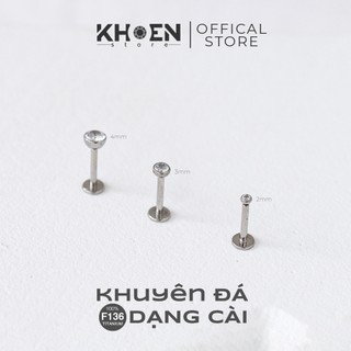 Khuyên đá cài thân 1.2mm - titanium g23- khoen store