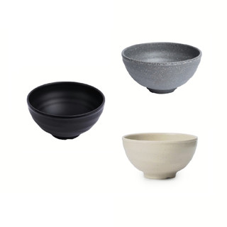Chén cơm nhựa Melamine Nhám Đen/Nhám Xám/Nhám Nâu