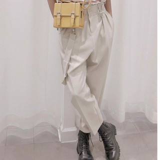 BLANKESPACE Quần Ống Xuông Clown Beige Pants Vải Cotton Sợi Chéo Thời Trang Nam Nữ Unisex