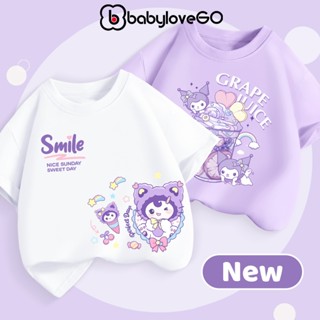 Áo thun bé gái BabyloveGO áo phông ngắn tay Kuromi in hoạt hình cute cho bé