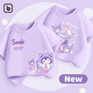 Áo thun bé gái BabyloveGO áo phông ngắn tay Kuromi in hoạt hình cute cho bé