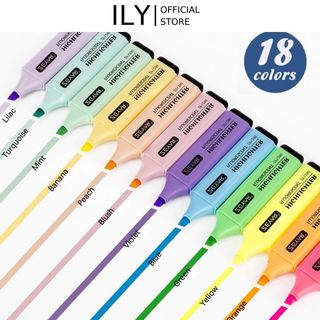Bút đánh dấu highlight dạ quang bút nhớ nhiều màu bút highlight ILY