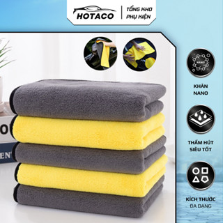 Combo 10 Khăn lau xe ô tô chuyên dụng, khăn nano, lau kính, nhà bếp đa năng khăn microfiber | HOTACO