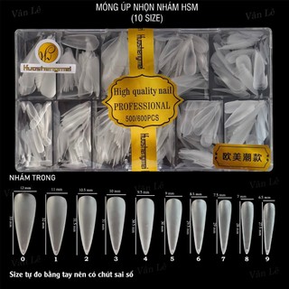 móng úp nhọn hsm nhám đục dán móng tay nail