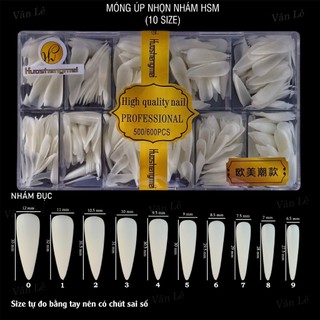 móng úp nhọn hsm nhám đục dán móng tay nail