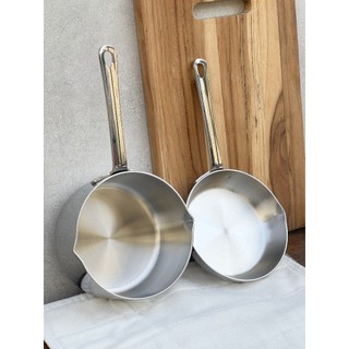 Bộ Chảo Quánh Inox 18/10 Mini Kaiyo Đúc Liền Khối Có Vòi Rót Dùng Được Trên Mọi Loại Bếp