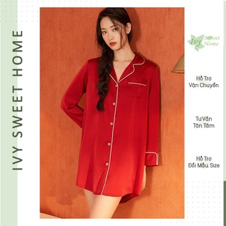 Đầm ngủ lụa Satin Ivysweethome IVY126