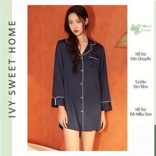 Đầm ngủ lụa Satin Ivysweethome IVY126