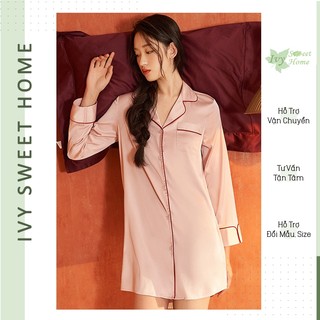 Đầm ngủ lụa Satin Ivysweethome IVY126