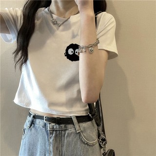 Áo thun baby tee in hình bồ hóng dễ thương cổ tròn phom ôm, áo babytee kiểu nữ ôm gọn chất cotton co dãn 2 chiều BA006