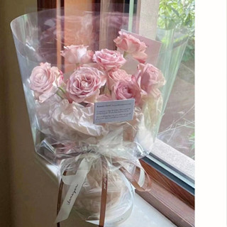 Giấy Bóng Kính Dày, Bóng Kính Dày 4,5mm Lên Bó Hoa Rất Đẹp, Xấp 50 Tờ