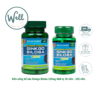 UK- Viên uống bổ não Ginko biloba 120mg tăng cường trí não