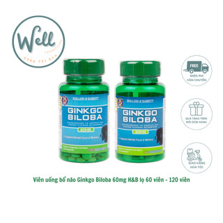 UK-Viên uống bổ não ginko biloba 60mg tăng cường trí nhớ hiệu quả