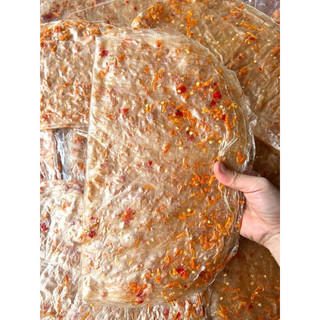 Bánh tráng ruốc phơi sương cay vừa