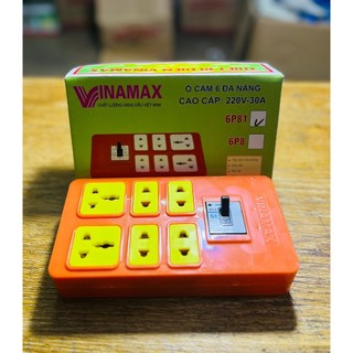 Ổ cắm điện chịu tải lỗ cắm, 8000w có CB 30A Vinamax chính hãng (không dây)
