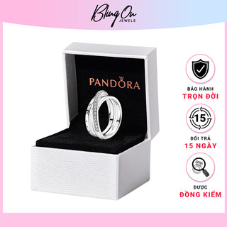 Nhẫn Pandora Crossover Pavé Triple Band Ring 8055 - Giao hàng nhanh