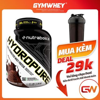 Hydropure Whey Hydrolyzed 100% Nutrabolics Hydropure Hydrolyzed Whey Protein 4.5 Lbs Sữa Dinh Dưỡng Tăng Cơ