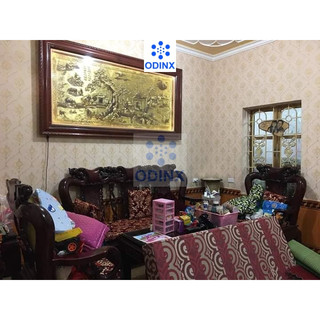 Giấy Dán Tường Hoa Văn 3D Cho Phòng Khách, Lụa Không Keo, Khổ 53 cm, Nhiều Màu Lựa Chọn