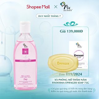 Gel Vệ Sinh Phụ Nữ Fixderma SraiSoft Gel Daisy(Hoa Cúc) Khử Mùi, Giữ Ẩm, Se Khít 100g - Hùng Lợi